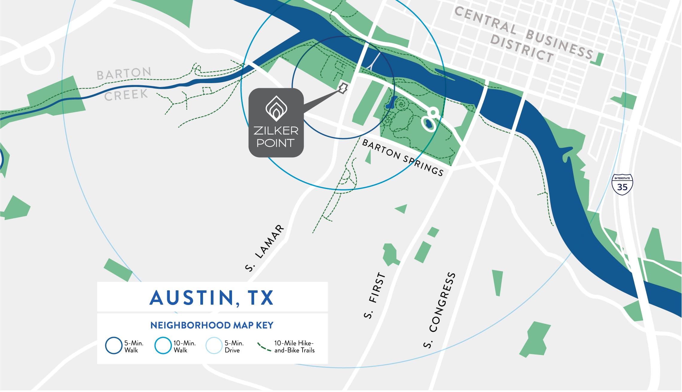Zilker Point CBD South Area Map