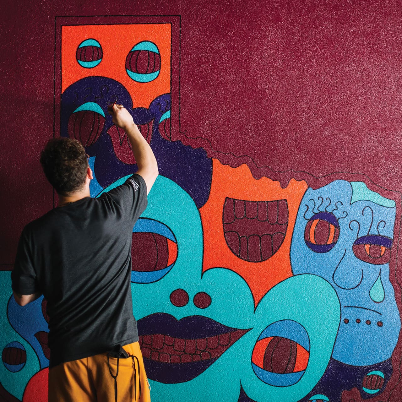 Artist Painting at Lamar Square